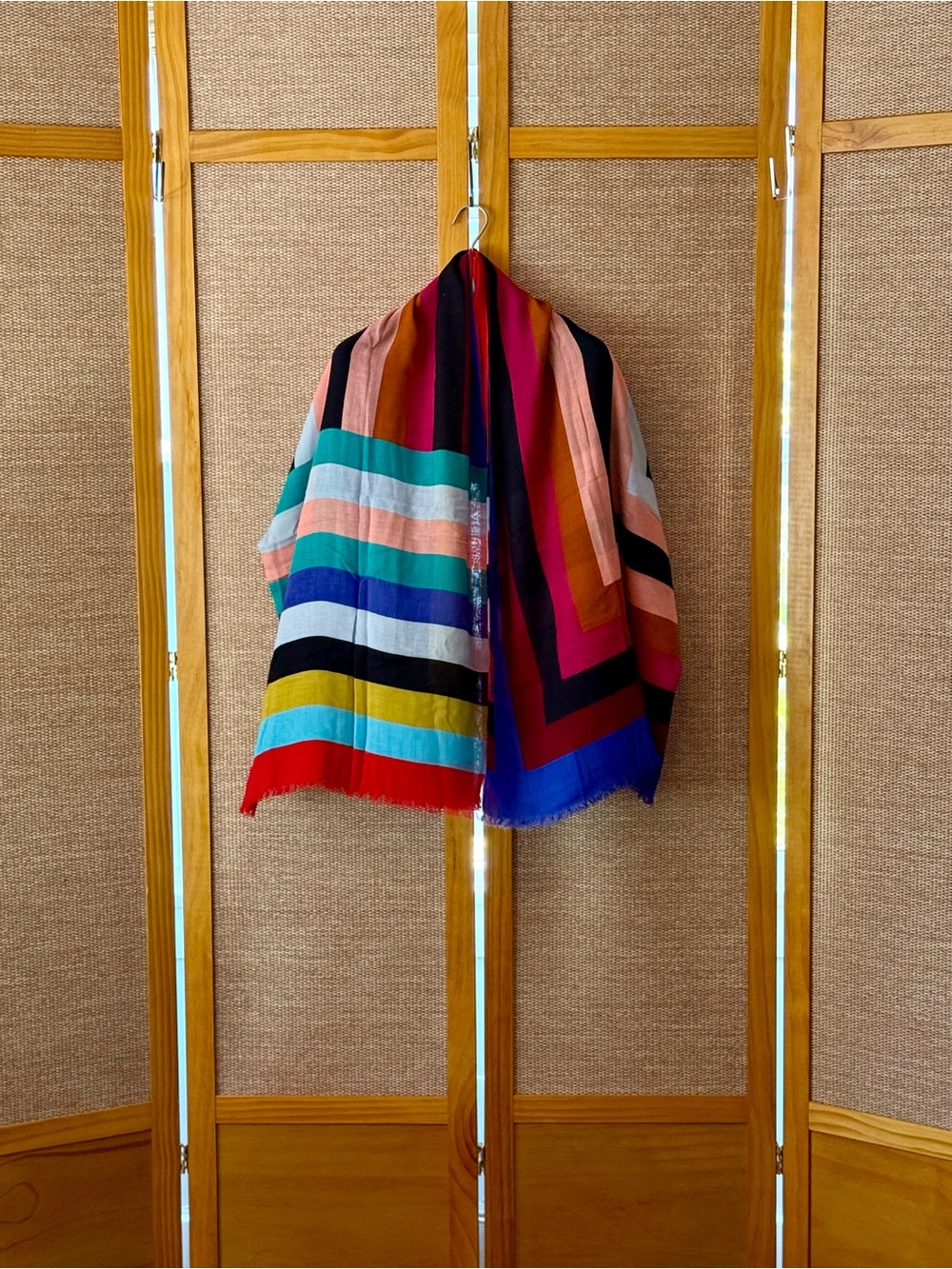 DVF Multicolor Striped Scarf - Vibrant
